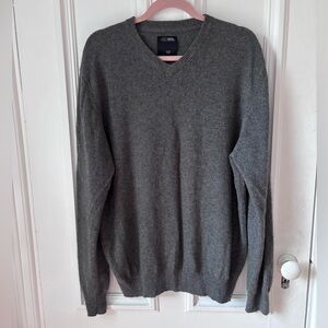 Men’s Wayne Gretzky Collection 100% Cashmere VNeck Long Sleeve Pullover XL(46-48